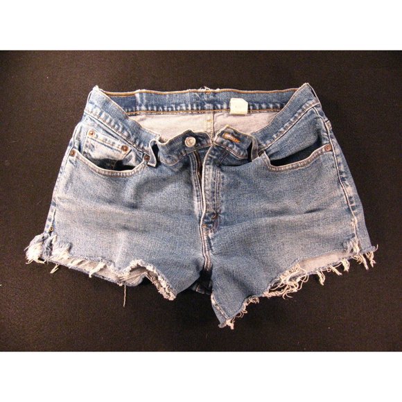 LEVIS 515 VINTAGE CUTOFF JEANS SHORTS 14 Mis M W 30 Daisy Dukes HIGH WAIST Denim - Picture 1 of 10